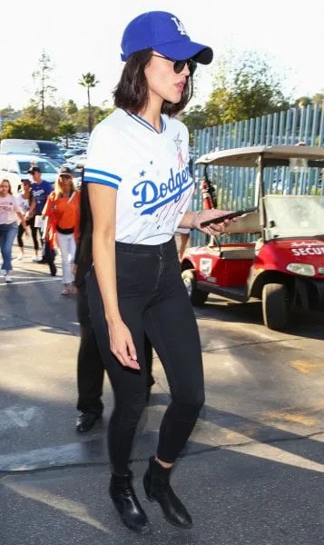 Royal Blue and White Baseball Style Shirt with Cap