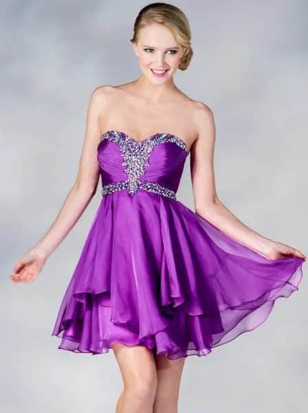 Strapless Flared Mini Tulle Dress