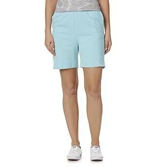 Light Blue Cotton Shorts with Striped Tank Top