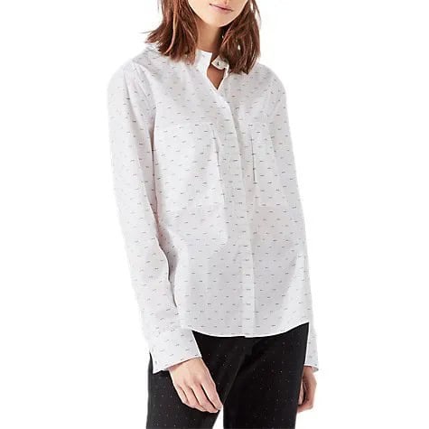 White Shirt with Dashed Pattern