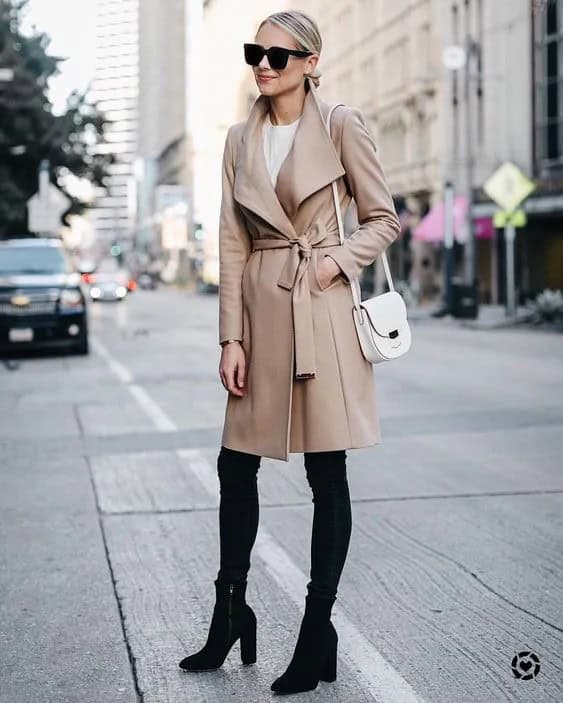 Camel Wool Wrap Coat