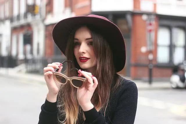 Dark Green Bush Hat with Black Zipper Sweatshirt