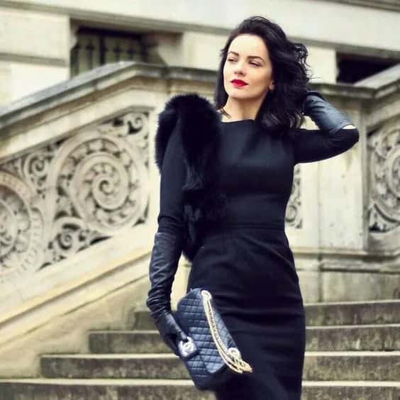 Little Black Dress + Long Black Gloves