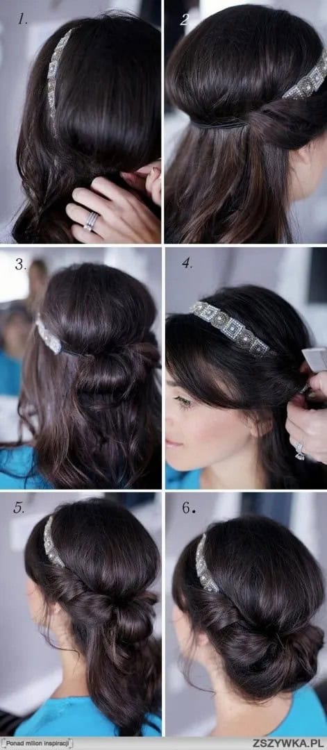 Quick hairband updo