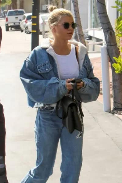 Light Blue Denim Jacket with Matching Jeans