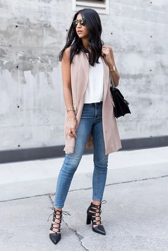 Tailored Sleeveless Blazer