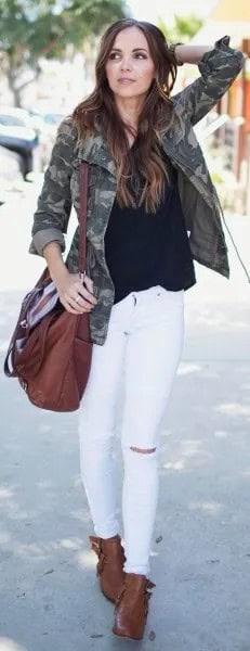 Wear with Black Blouse & White Skinny Jeans