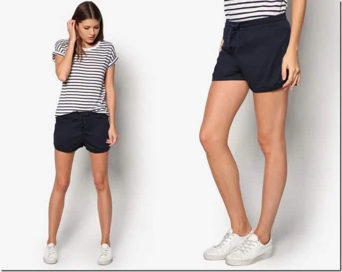 Wear with Black and White Striped T Shirt & Sneakers