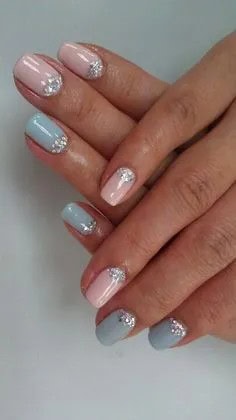 Pastel color nails